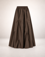 Women's Budding Blossom Puff Skirt — Brown - Image 2