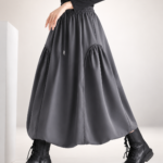 Women's Bud & Flare Midi Skirt — Gray