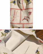 Garden Bird Embroidered Tote Bag - Image 3