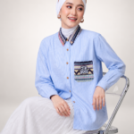 Sky Blue Embroidered Top for Women